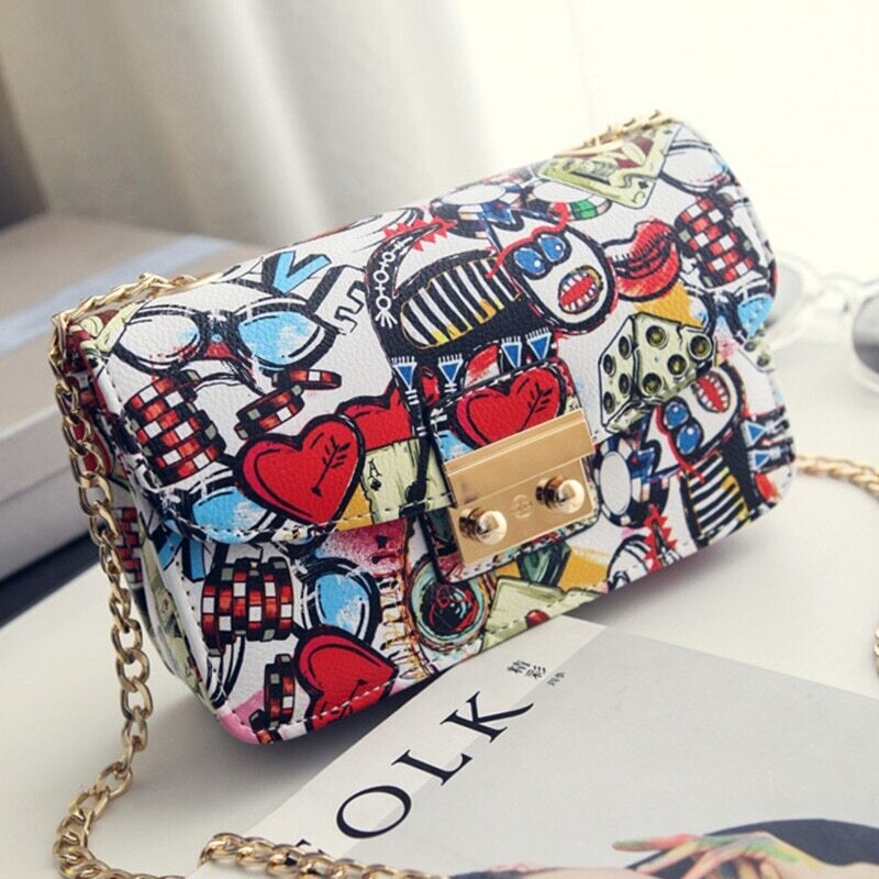 Love Graffiti Ladies Designer Handbag Clutch