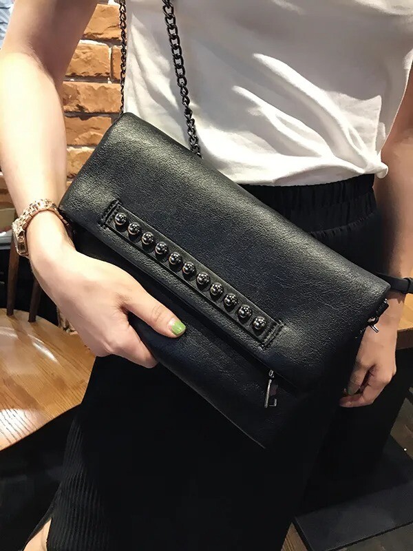 Versatile Folding Design Women&#39;s Clutch, Colors: Black