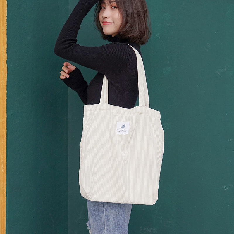 Chic Corduroy Shoulder Bag
