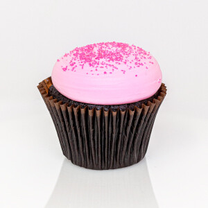 1 Single Signature Gourmet Cupcake - Pink Chocolate