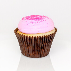 1 Single Signature Gourmet Cupcake - Pink Vanilla