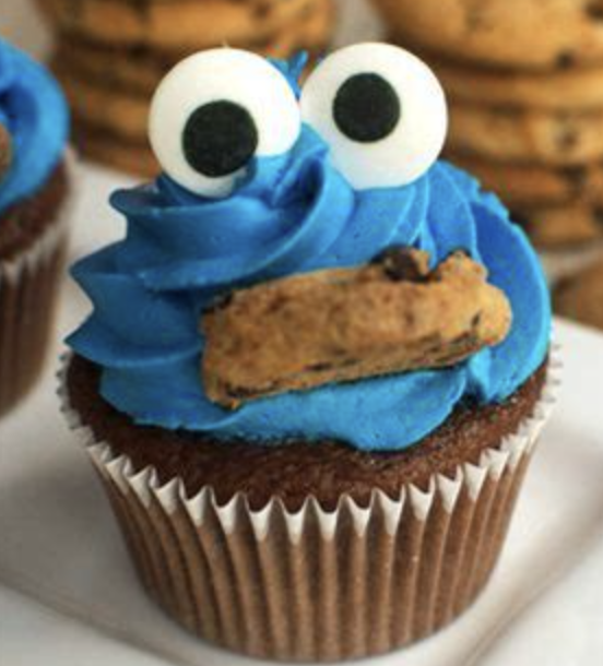1/2 Dozen Signature Gourmet Cupcakes - Cookie Monster