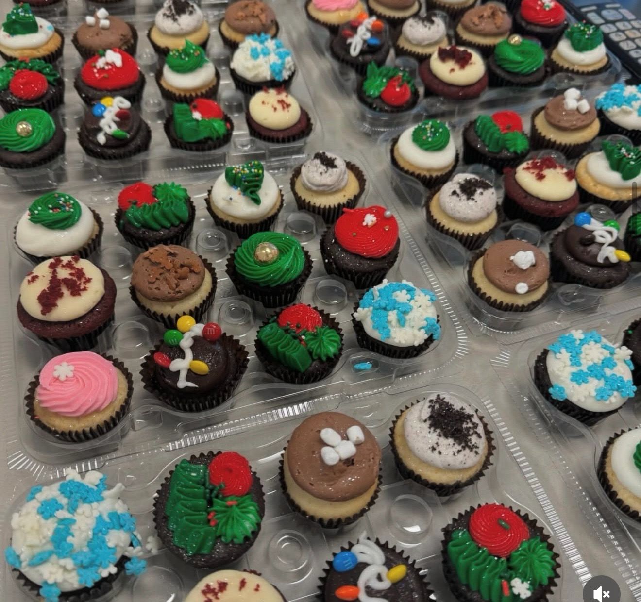 1 Dozen CHRISTMAS Themed Medium Cupcakes Variety Flavors 1 Dozen CHRISTMAS Themed Medium Cupcakes Variety Flavors
