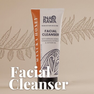 Facial Cleanser with Mānuka Honey, Kūmarahou Extract &amp; Vetiver Oil  |  100ml