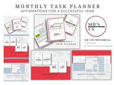 Monthly Task Planner Affirmations for a Successful Year