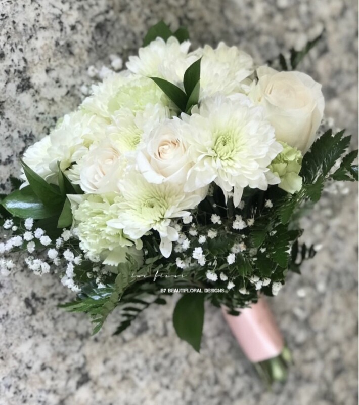 Hand tied bridal bouquet