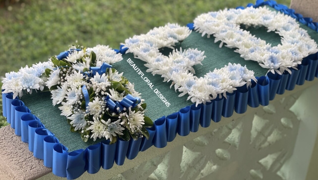 Custom letter wreath-Ted