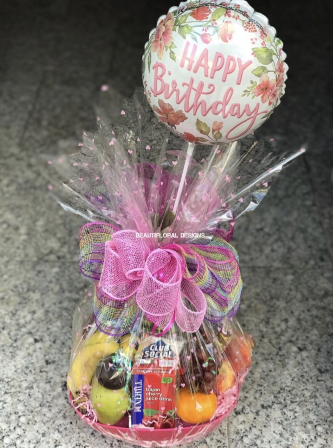 Fruit and snacks basket