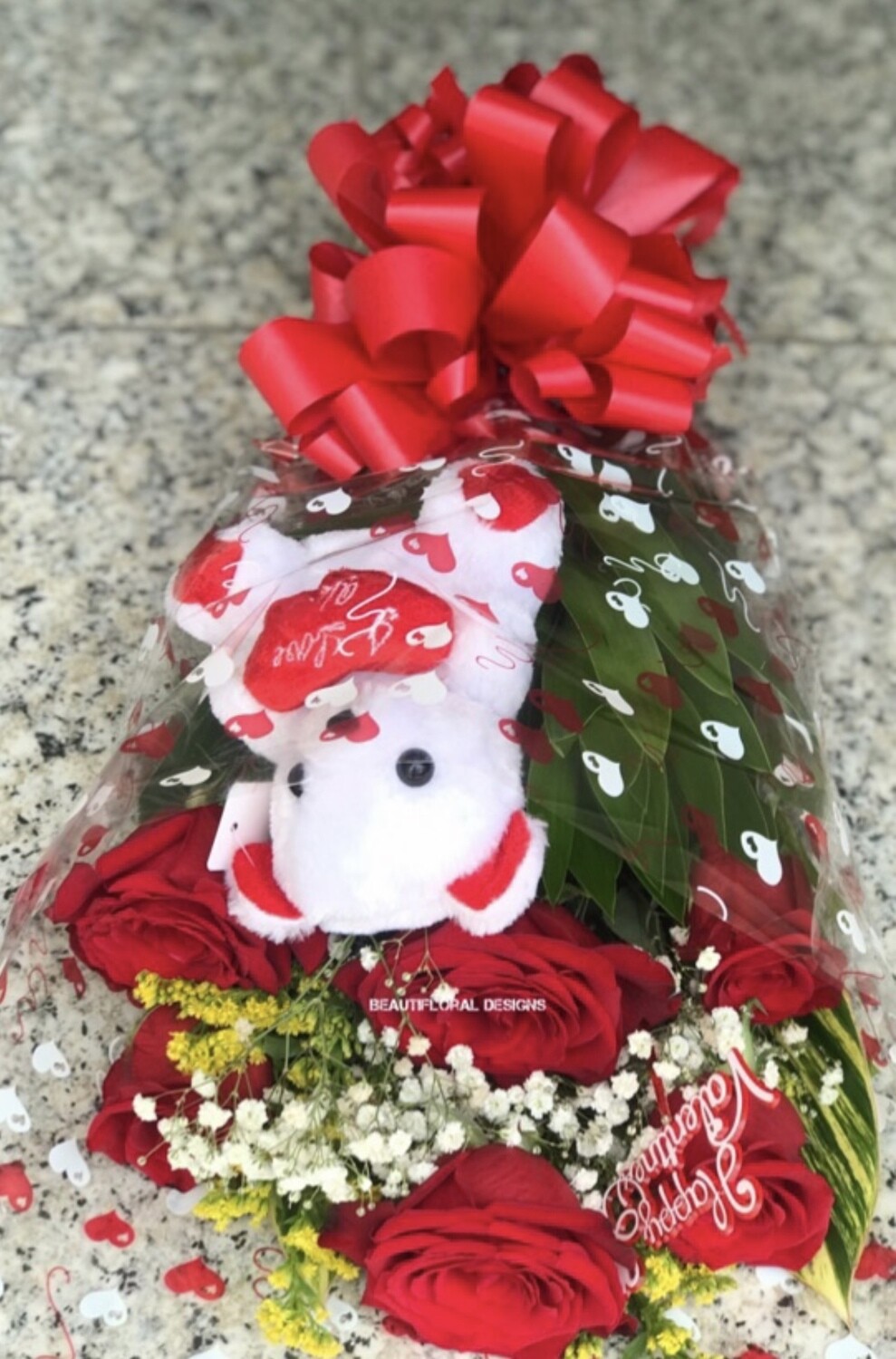 6 Rose bouquet with teddy