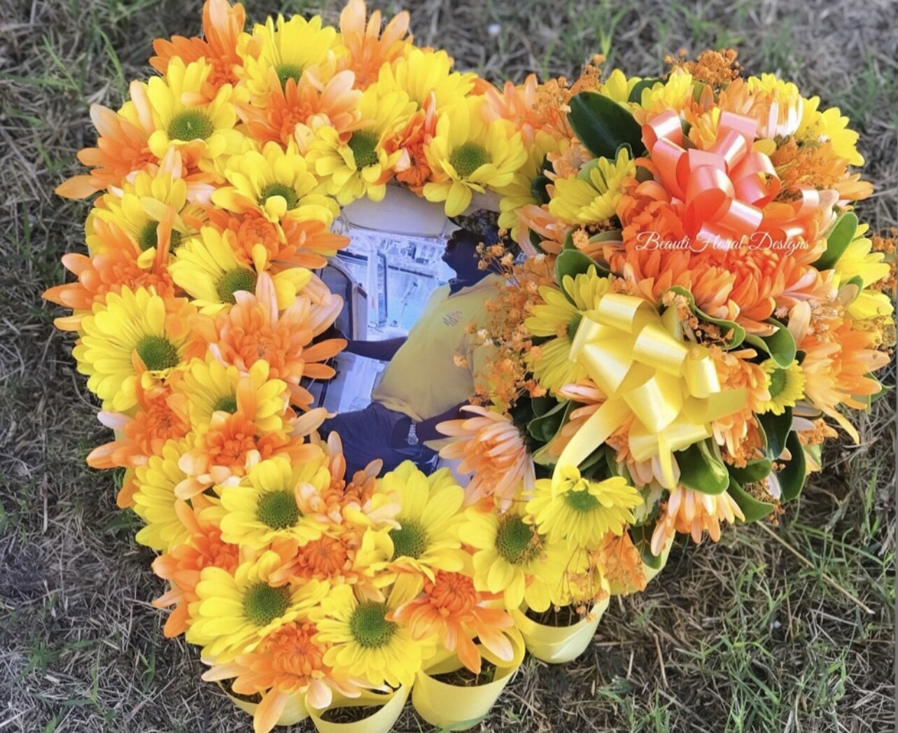 10” Heart wreath w/ photo