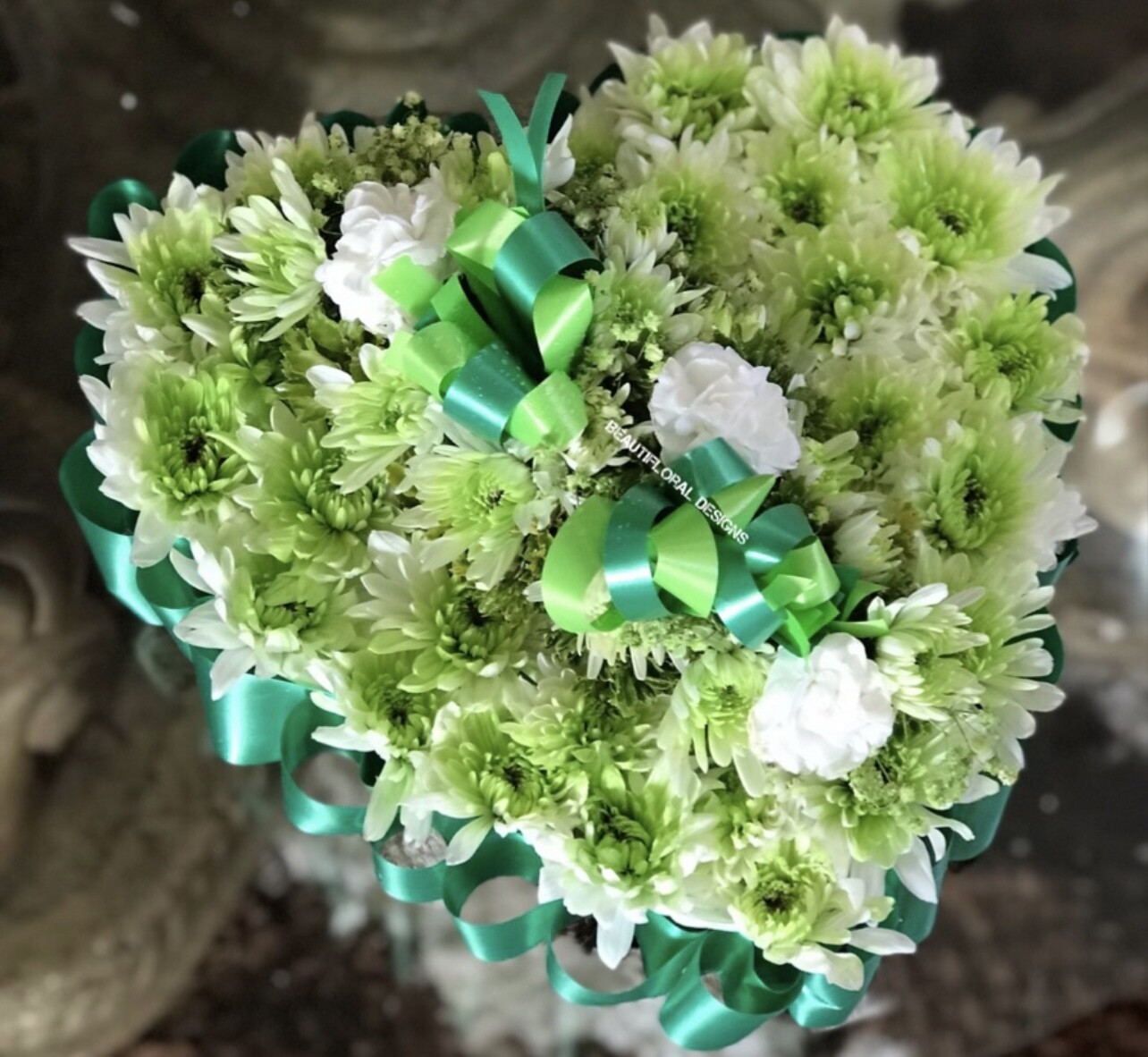 10”solid heart wreath