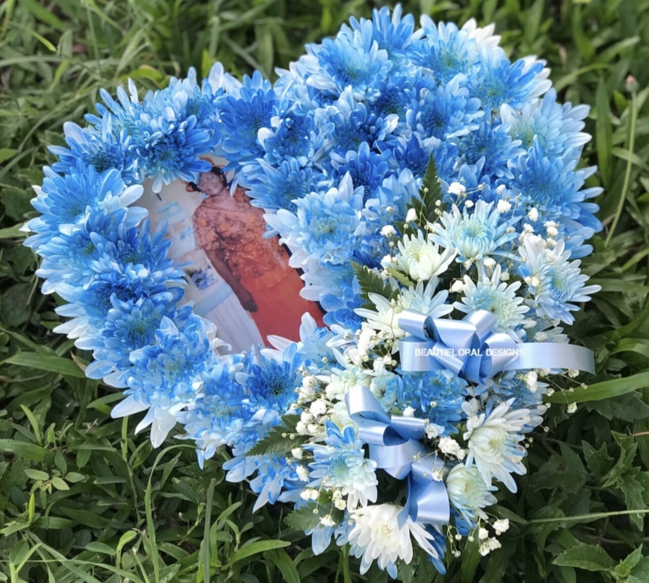 10” heart wreath w/ photo