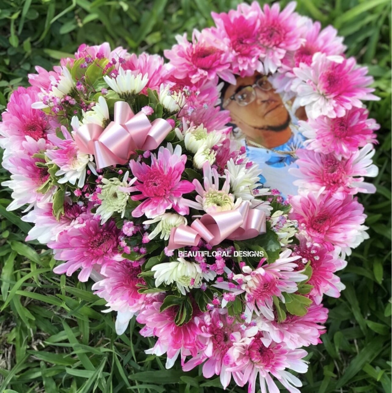 10” heart wreath with photo