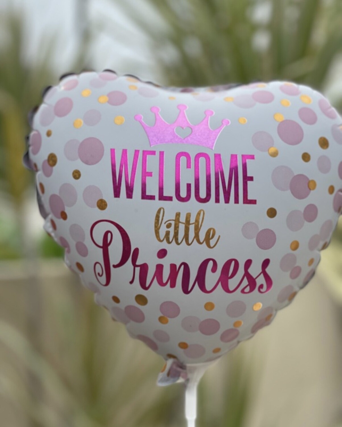 9” Welcome little Princess balloon