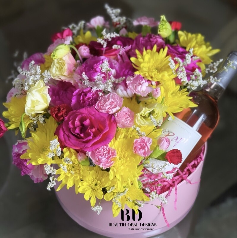 Lux Wine &amp; floral arrangement