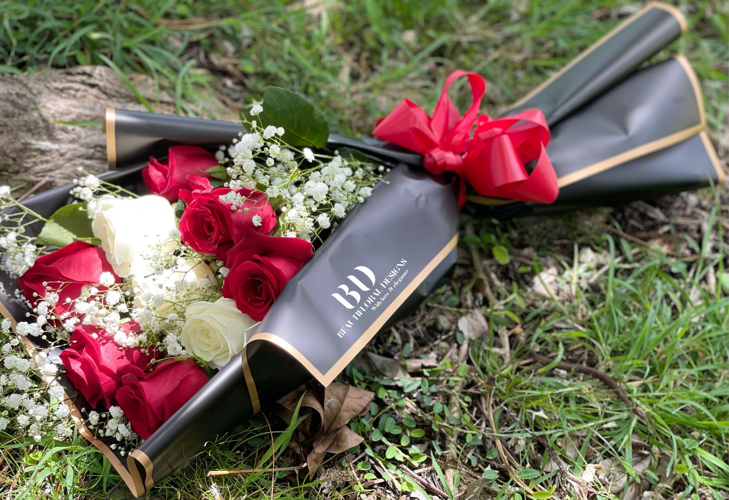 9 rose lux bouquet