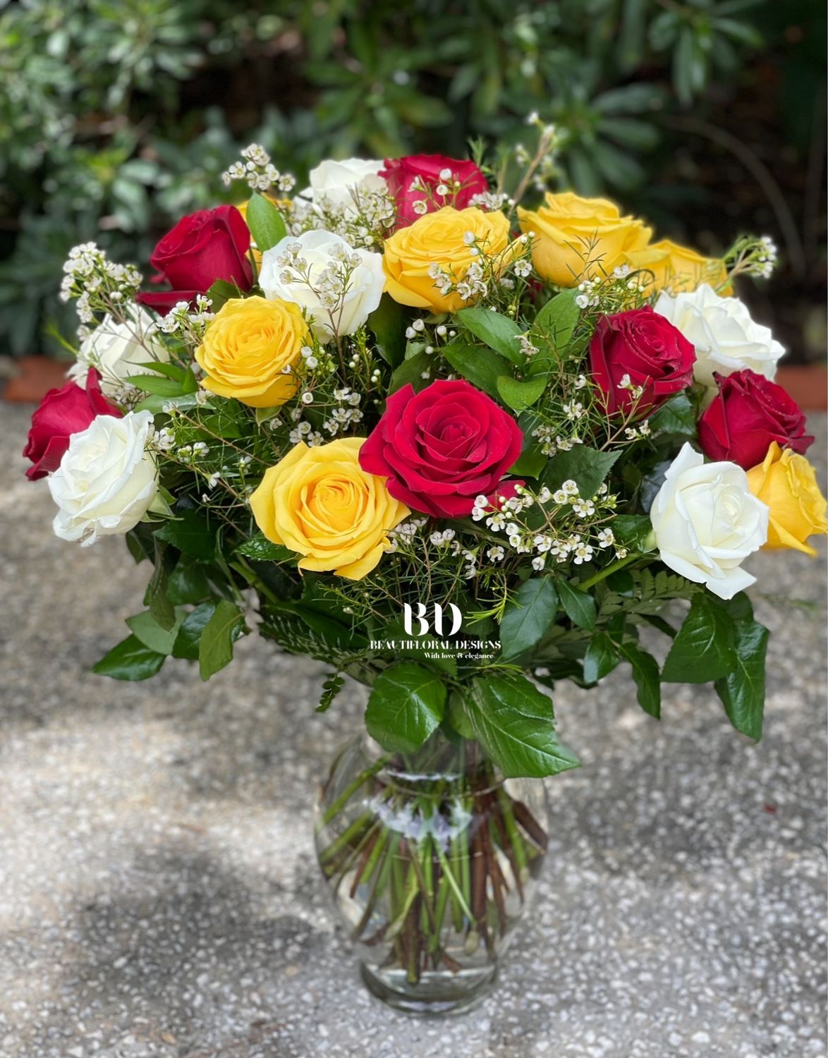 25 rose vase