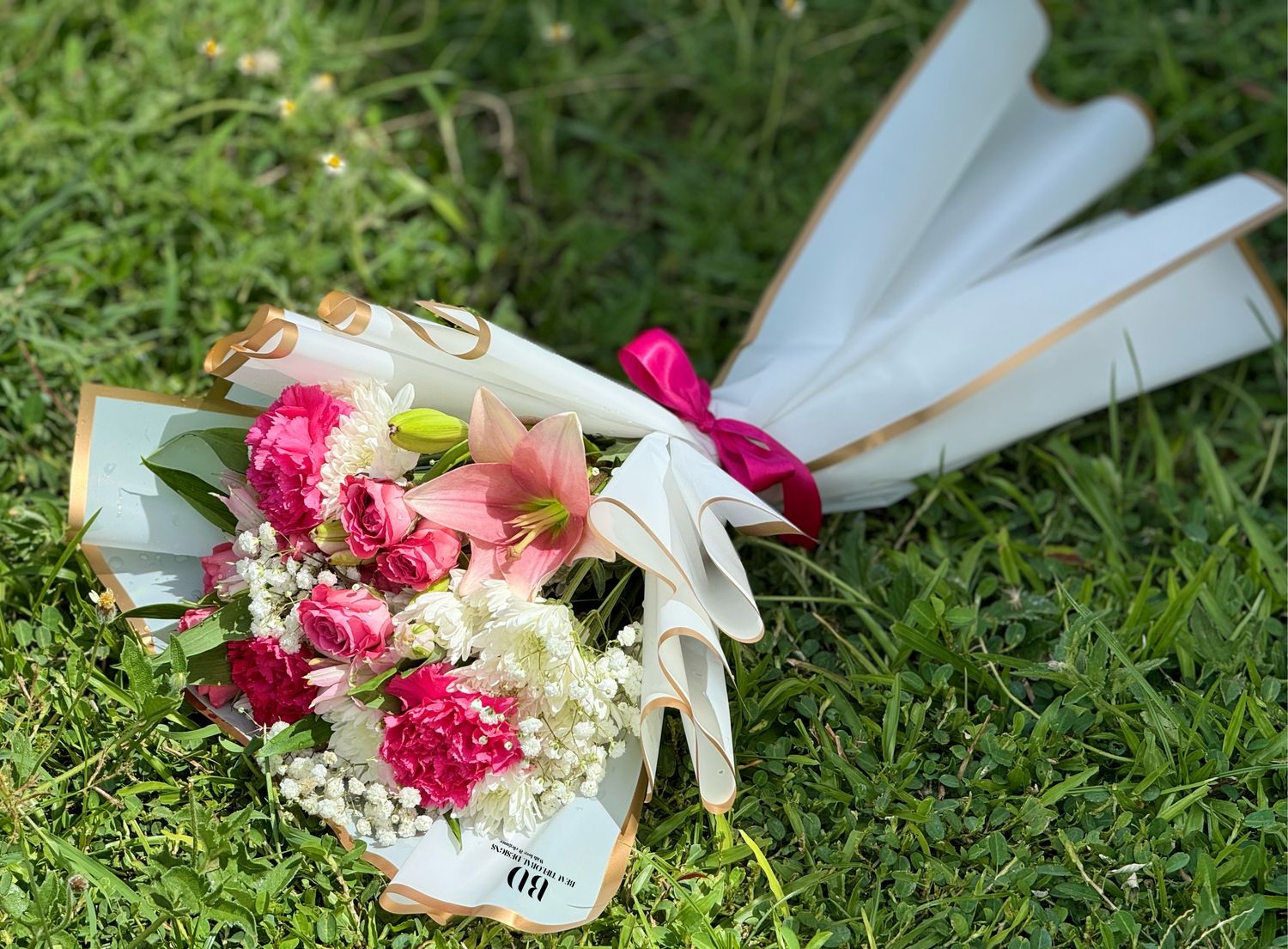 Pink &amp; white lux bouquet