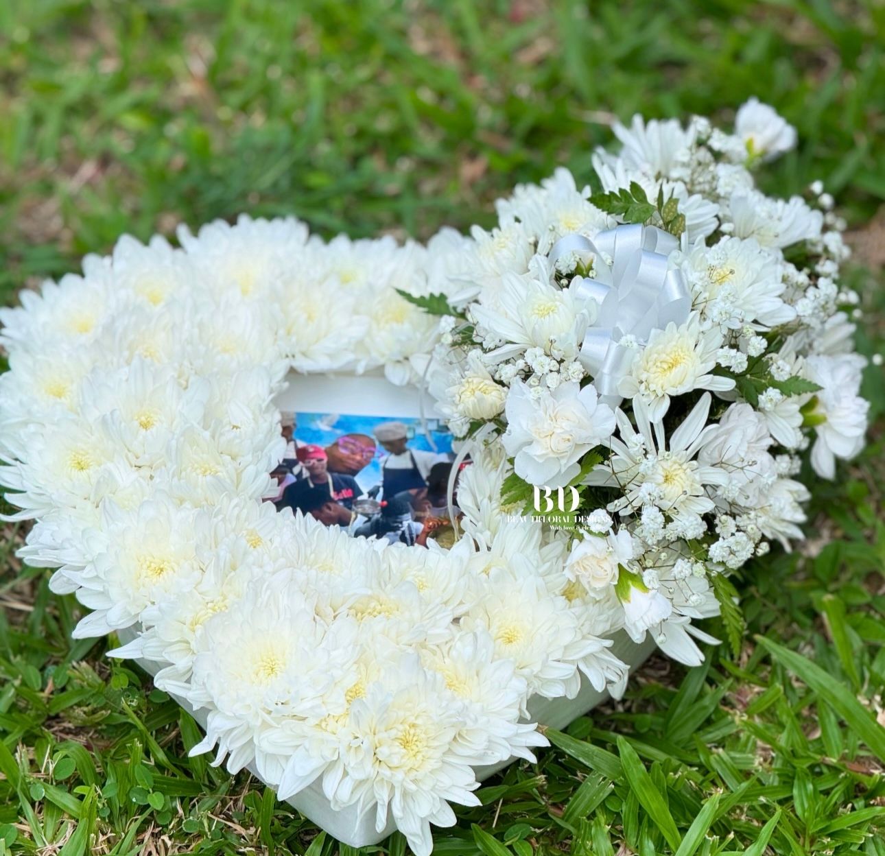 10” heart wreath w/ photo