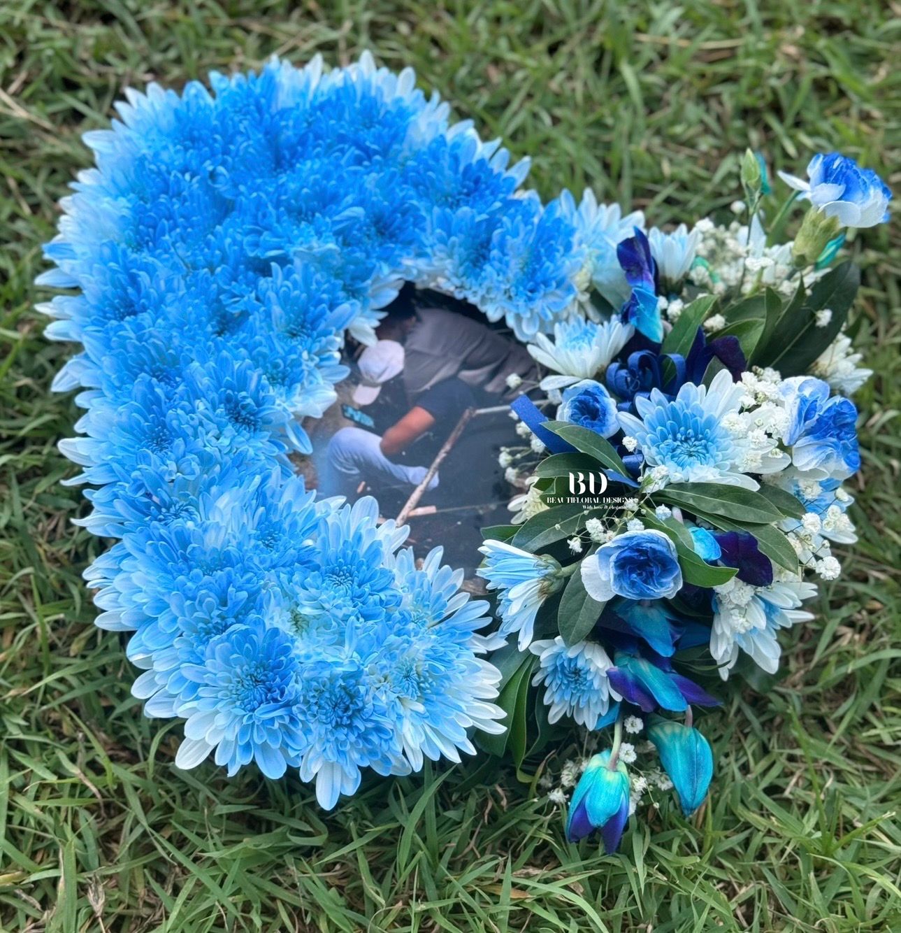 10” heart wreath w/ photo