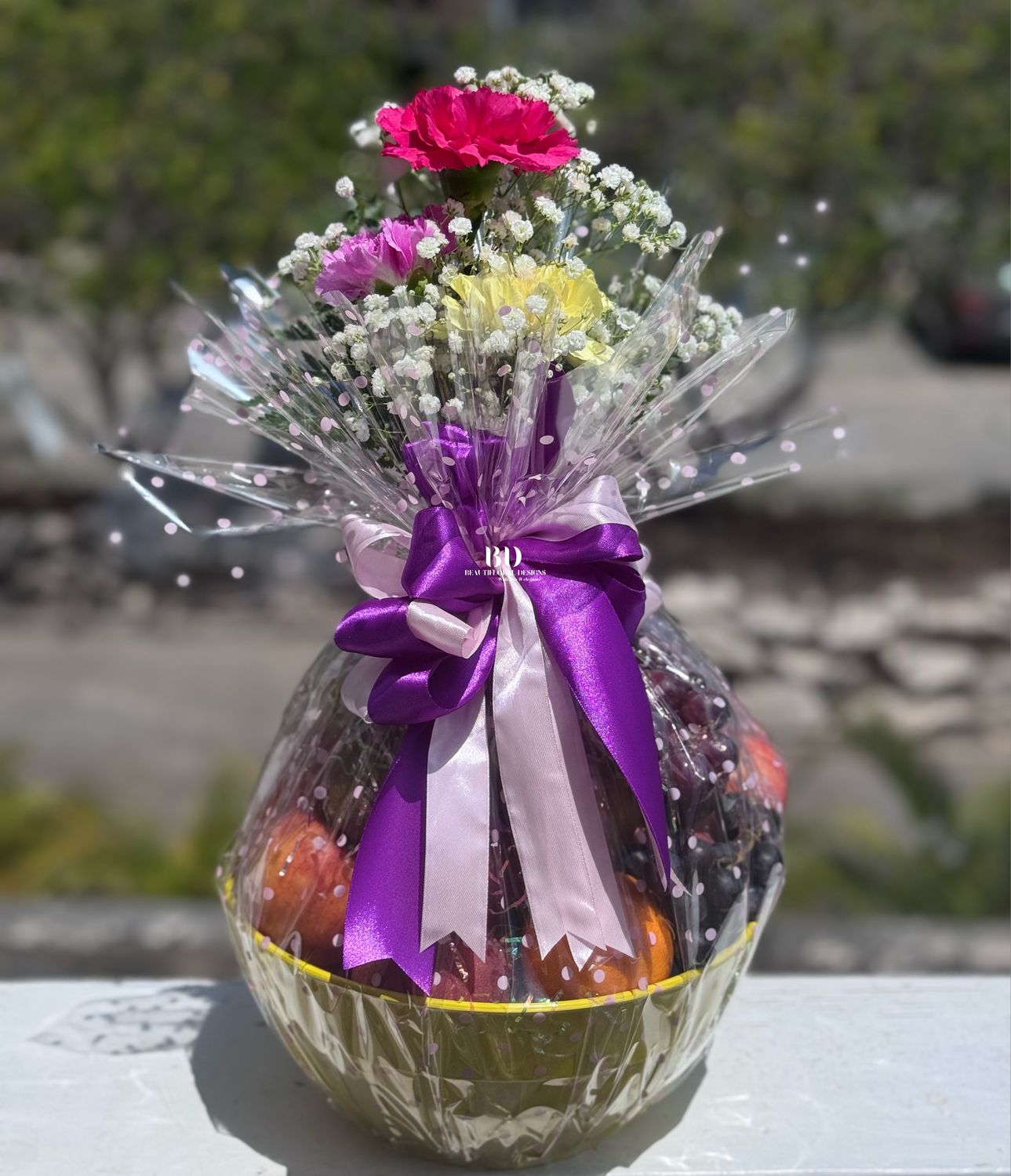 Combo- Fruit &amp; flower basket