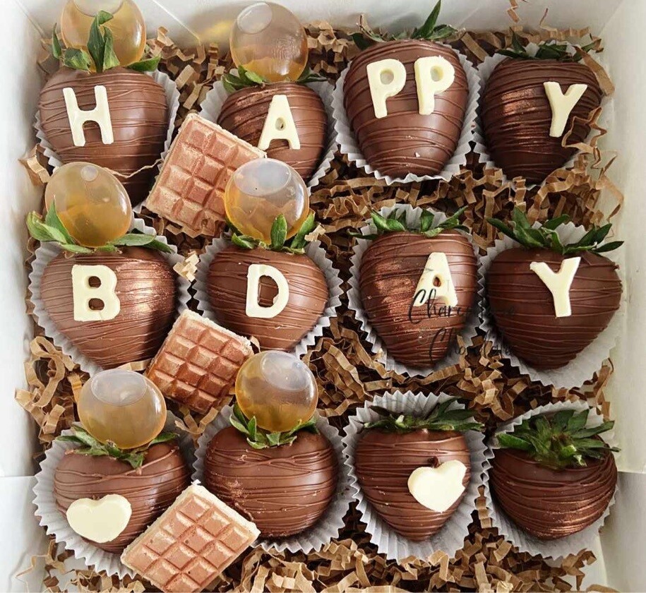 Happy Birthday Berries with Shots