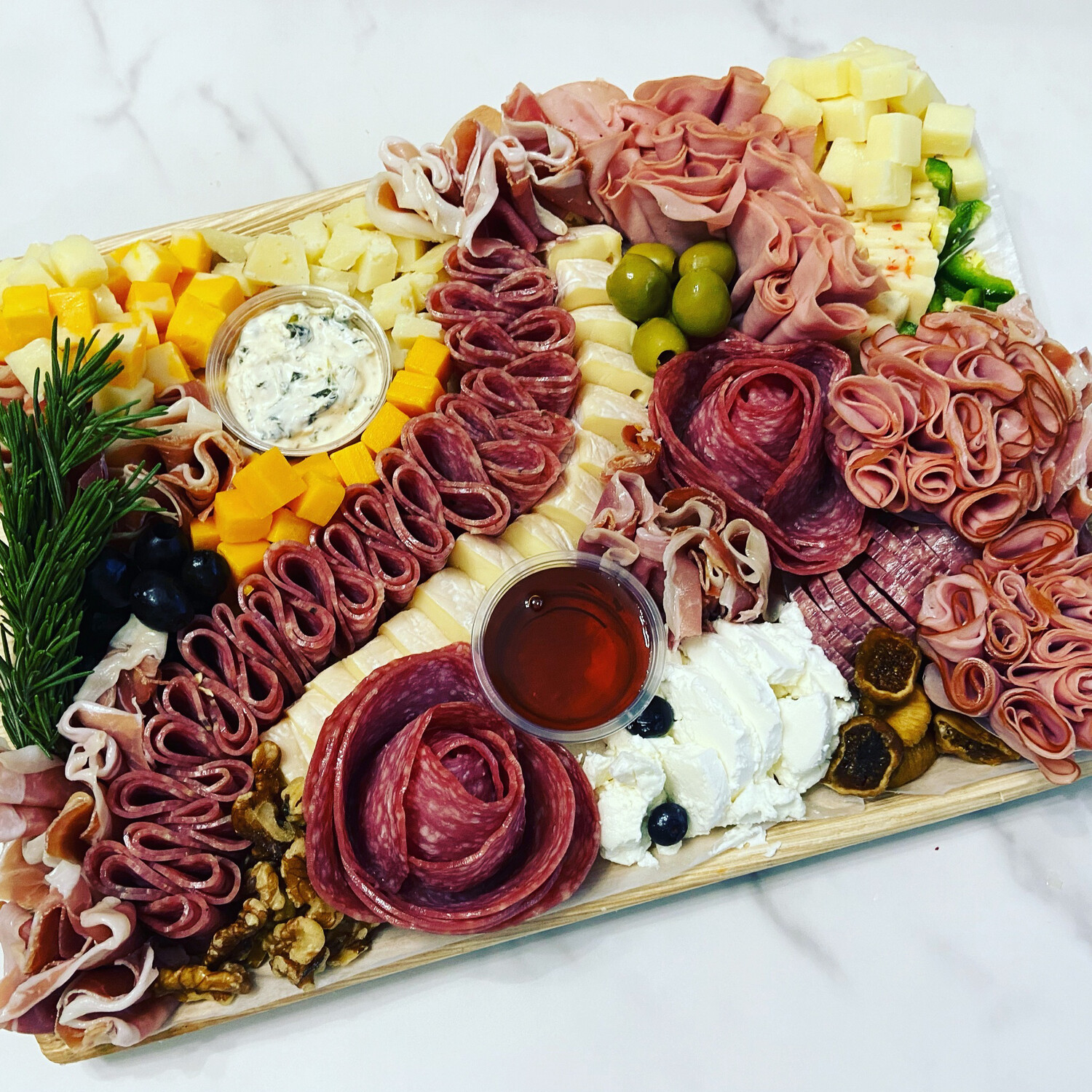 Salami &amp; Brie Charcuterie Board