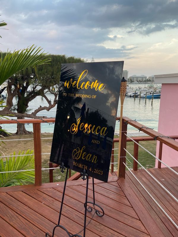 Wedding Shower Welcome Sign :Painted