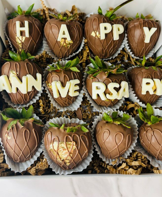 Happy Anniversary Chocolate Covered Strawberries