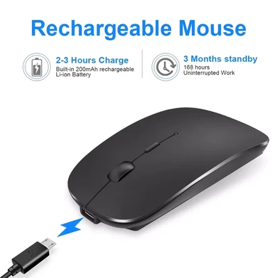 Hot Sales Mouse Rechargeable Bluetooth Mouse Noiseless Mause Wifi Mice USB Mice For PC Desktop laptop accessories Ergonomic mouse.