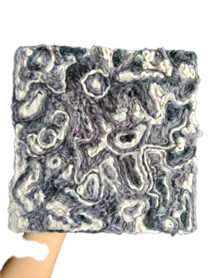 Reality is not what it seems - 5, 25x25 cm, fabric on canvas
