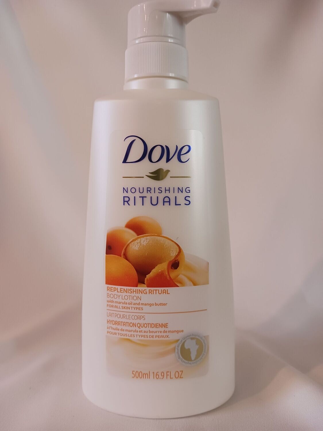 schommel hybride In detail Dove Nourishing Rituals Body Lotion with Marula Oil and Mango Butter 16.9 oz