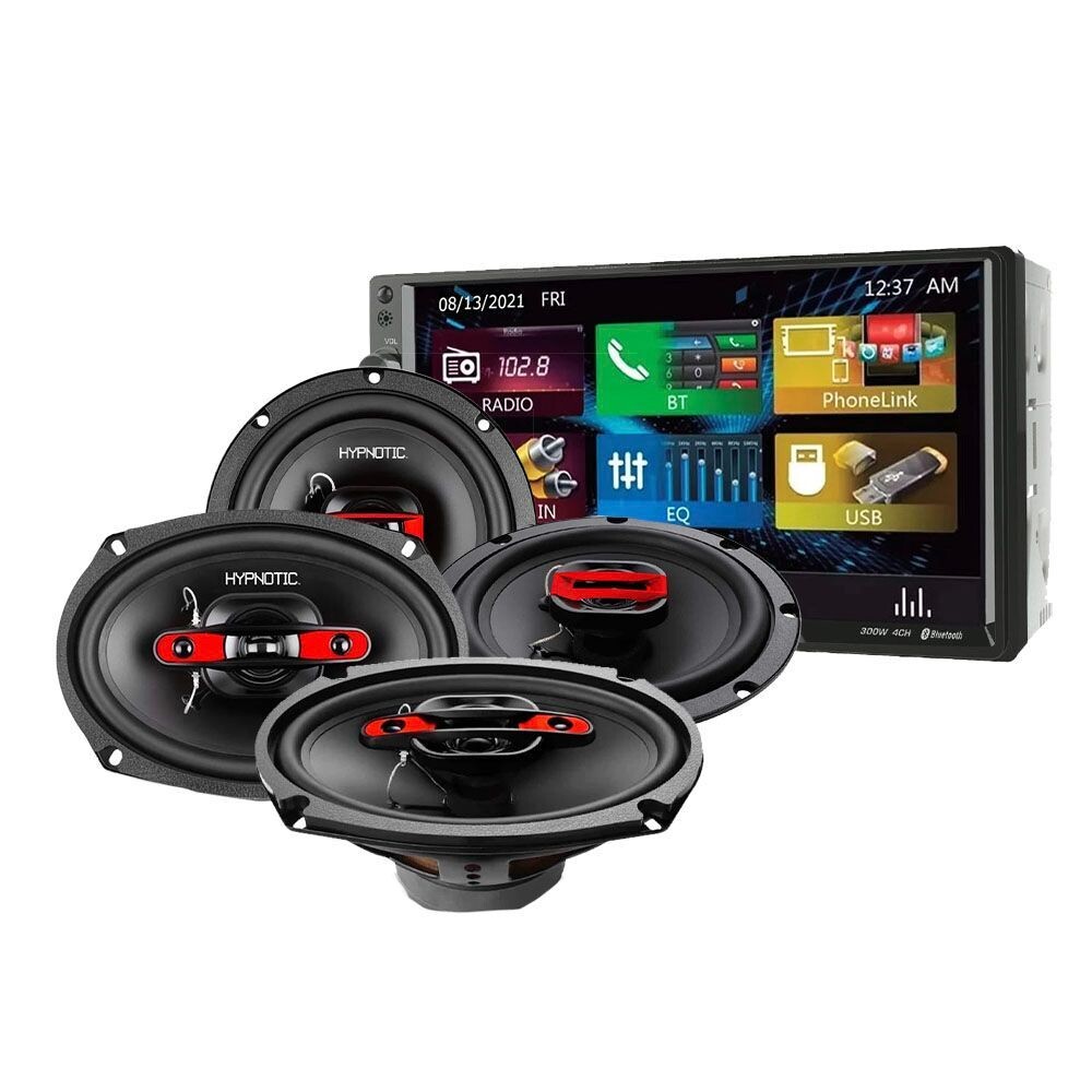 7" Multimedia Player With A Pair of 6.5" Front Speakers and A Pair of 6x9