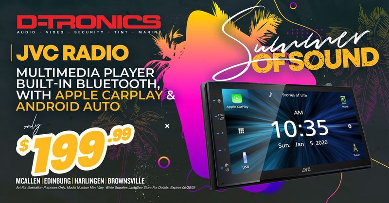 JVC RADIO - MULTIMEDIA PLAYER WITH BUILT-IN BLUETOOTH, WITH APPLE CARPLAY AND ANDROID AUTO