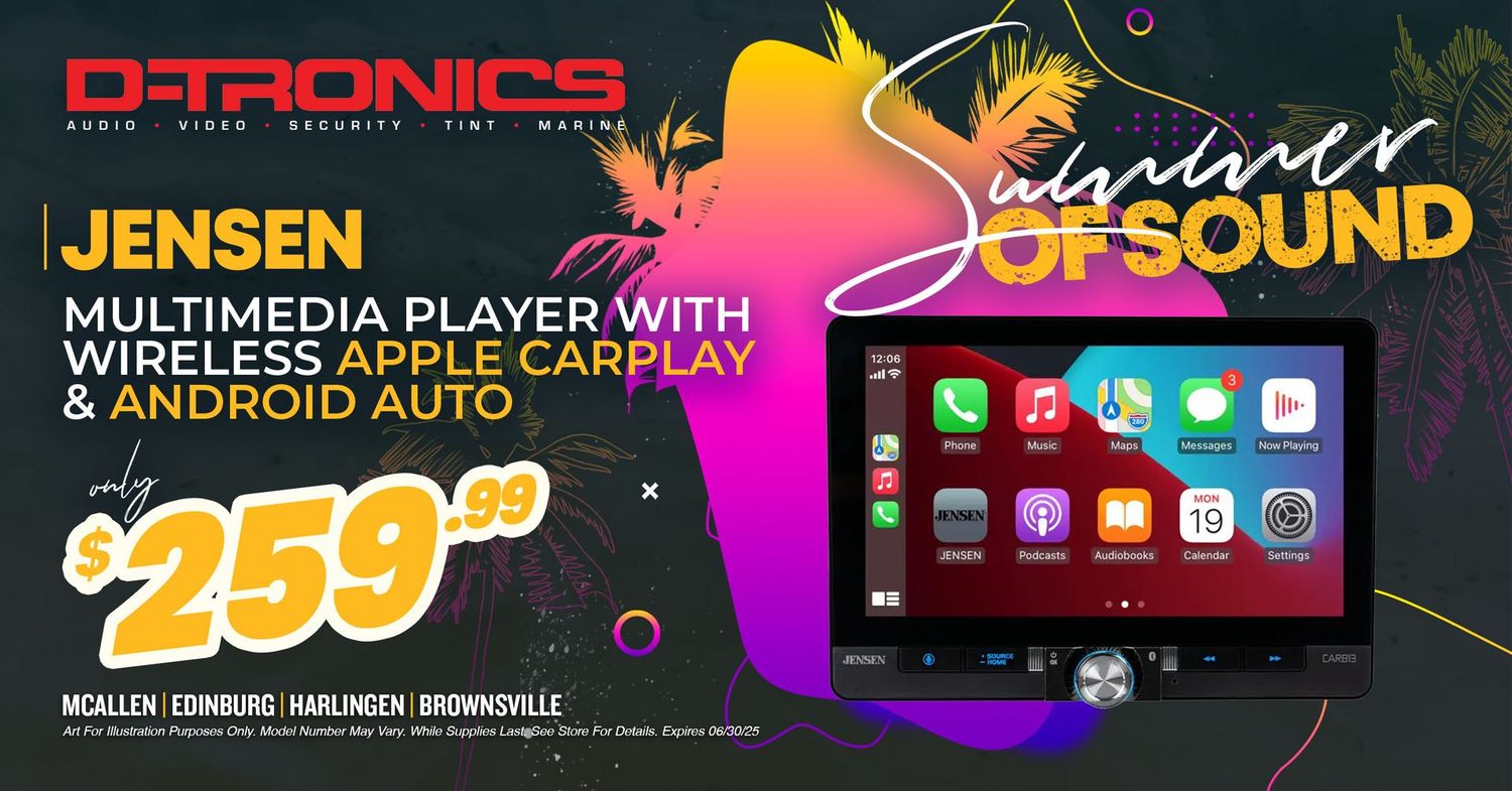 JENSEN - MULTIMEDIA PLAYER WITH WIRELESS APPLE CARPLAY & ANDROID AUTO