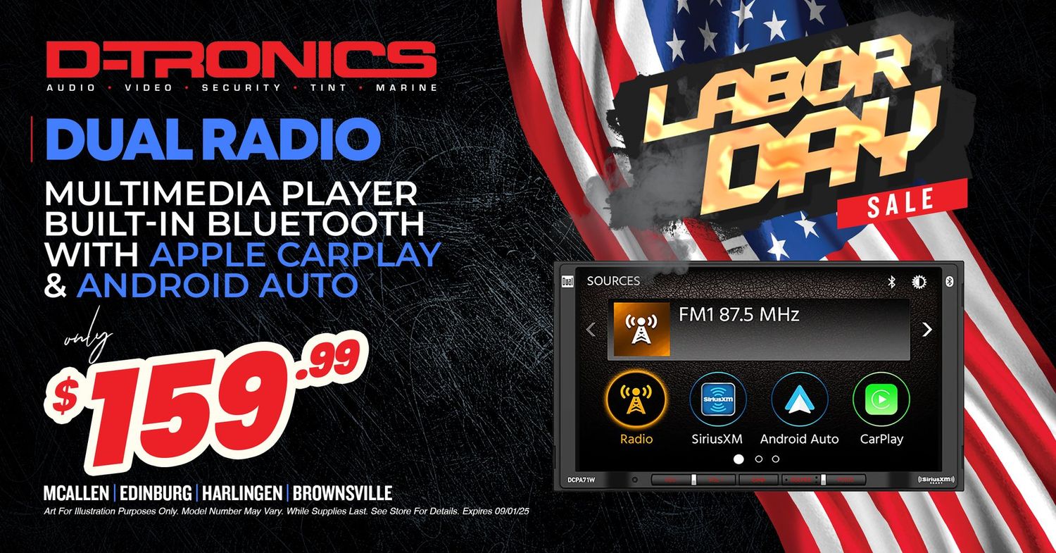 DUAL RADIO - MULTIMEDIA PLAYER, BUILT-IN BLUETOOTH WITH APPLE CARPLAY AND ANDROID AUTO