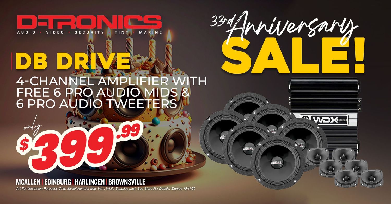 DB DRIVE - 4-CHANNEL AMPLIFIER WITH FREE 6 PRO AUDIO MIDS AND 6 PRO AUDIO TWEETERS