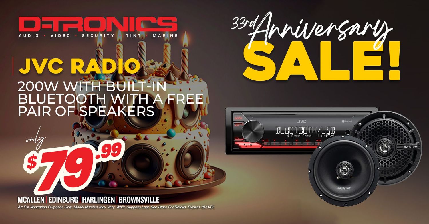 JVC RADIO - 200W WITH BUILT IN BLUETOOTH WITH A FREE PAIR OF SPEAKERS