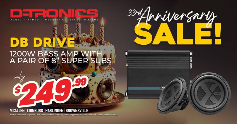 DB DRIVE - 1200W BASS AMP WITH A PAIR OF 8" SUPER SUBS