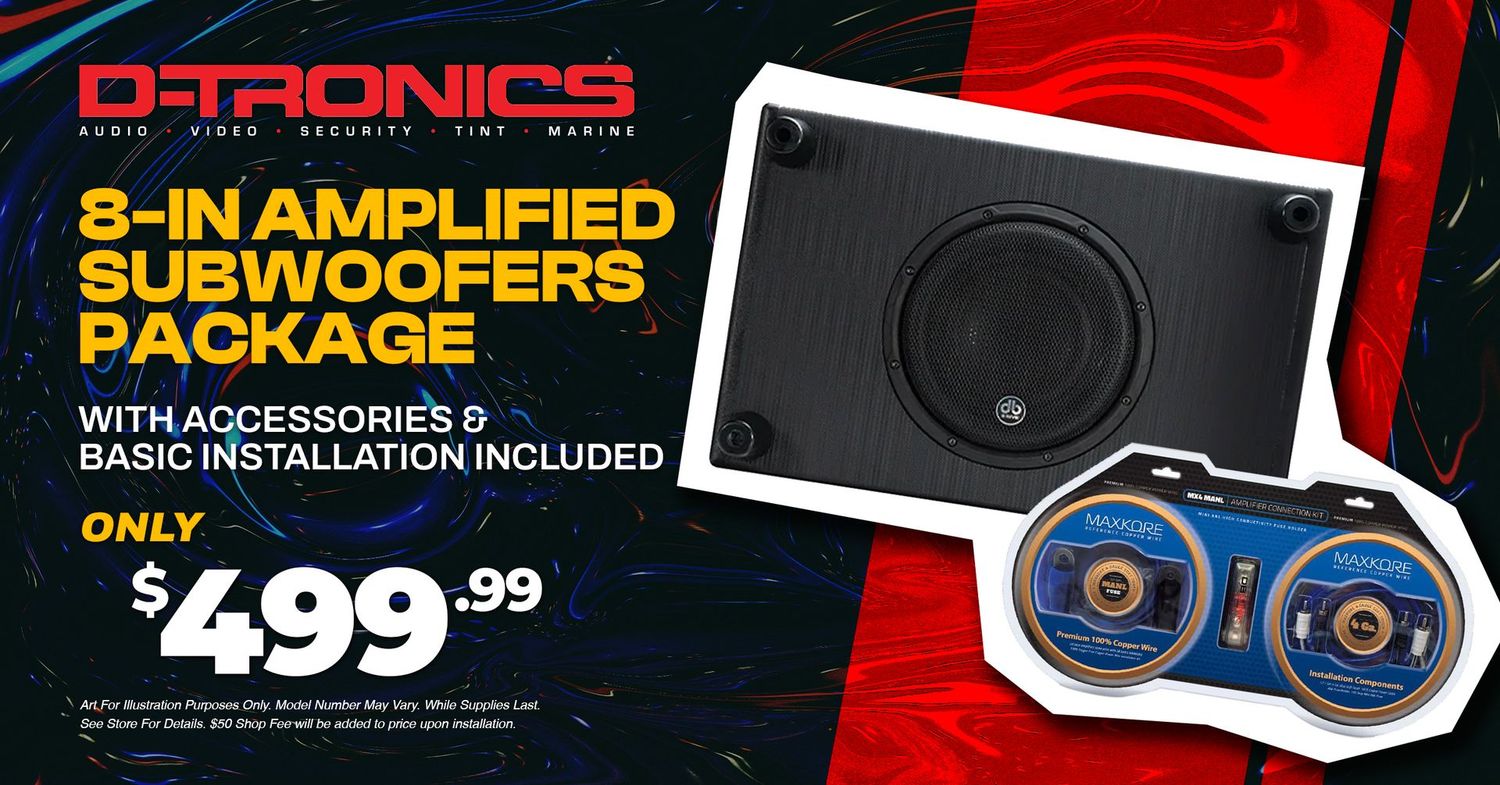 8-IN AMPLIFIED SUBWOOFERS