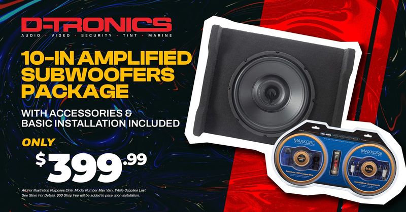 10-IN AMPLIFIED SUBWOOFERS