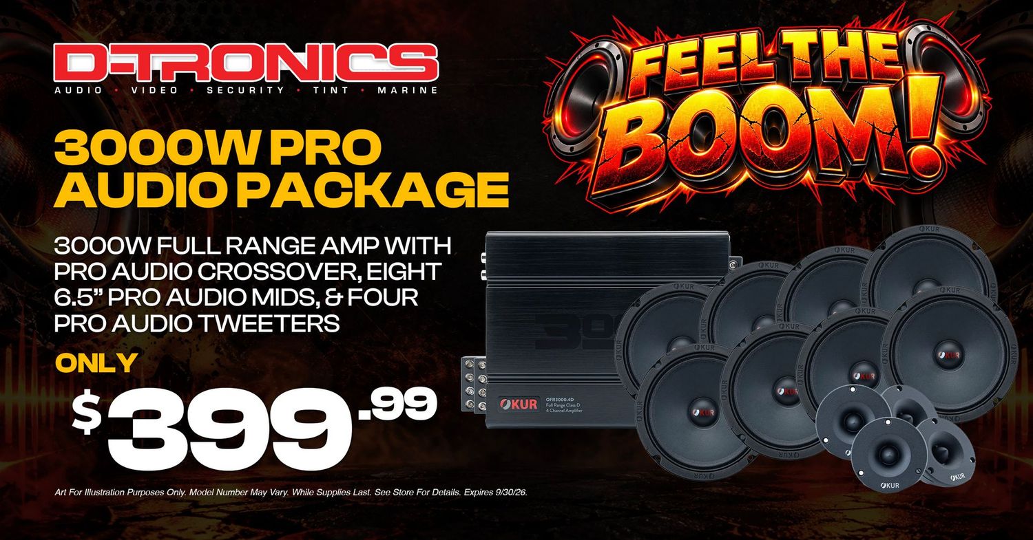 3000W PRO AUDIO PACKAGE - 3000W FULL RANGE AMP WITH PRO AUDIO CROSSOVER, EIGHT 6.5 3000W PRO AUDIO PACKAGE - 3000W FULL RANGE AMP WITH PRO AUDIO CROSSOVER, EIGHT 6.5" PRO AUDIO MIDS, AND FOUR PRO AUDIO TWEETERS