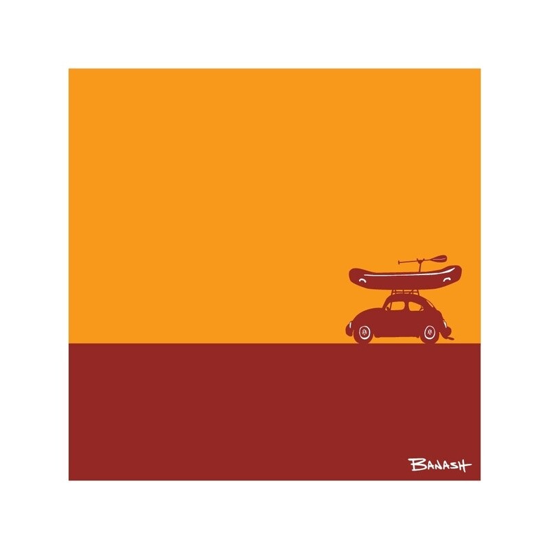 CATCH A RIVER RAFT BUG | CANVAS | ILLUSTRATION | LIFESTYLE | 1:1 RATIO