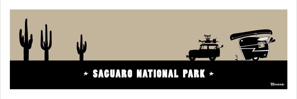 CATCH A PARK . SAGUARO NATIONAL PARK | LOOSE PRINT | ILLUSTRATION | 1:3 RATIO