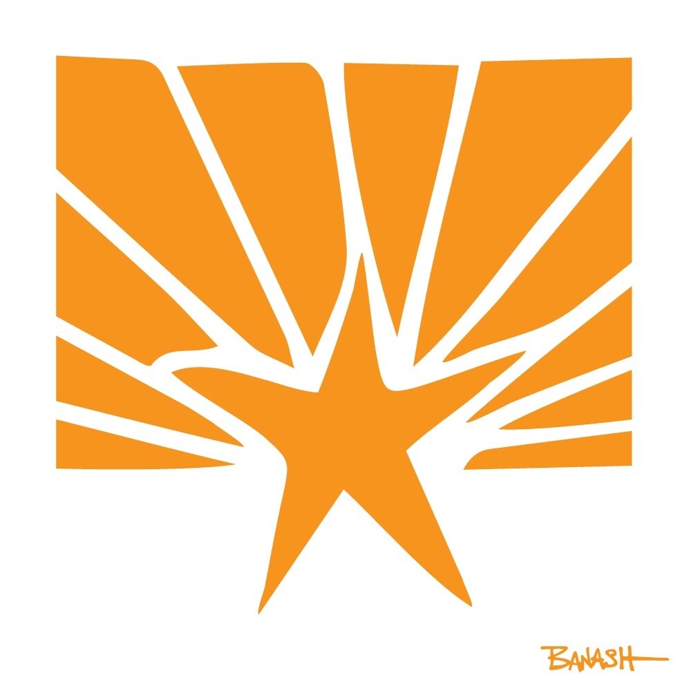 ARIZONA FLAG . ORANGE | LOOSE PRINT | ILLUSTRATION | 1:1 RATIO