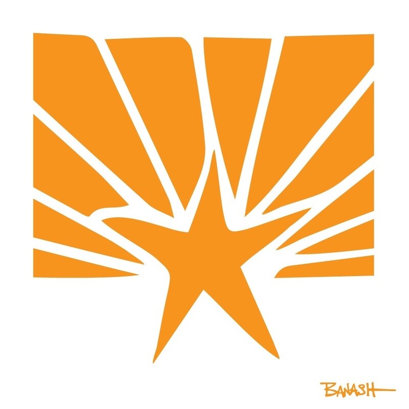 ARIZONA FLAG . ORANGE | LOOSE PRINT | ILLUSTRATION | 1:1 RATIO