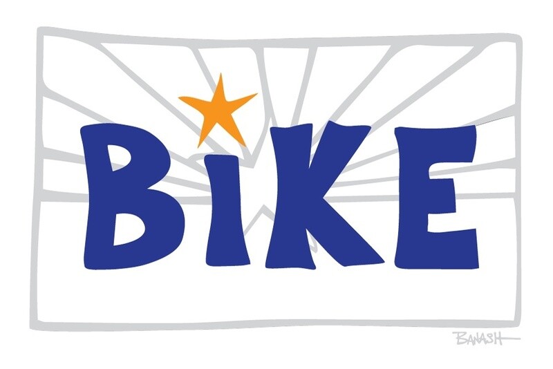 BIKE . ARIZONA FLAG . GHOST | LOOSE PRINT | ILLUSTRATION | 2:3 RATIO
