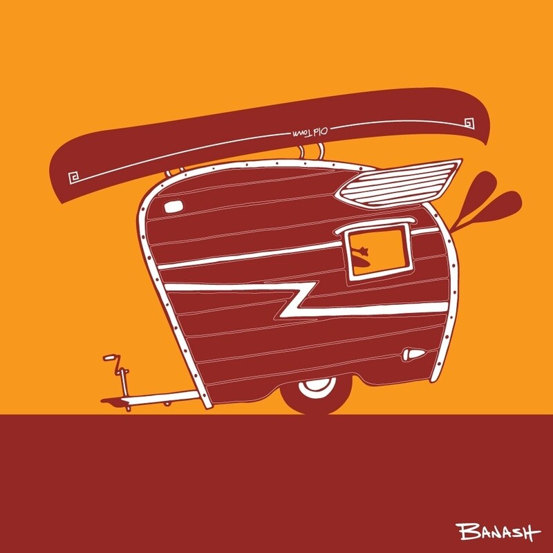 CATCH A RIVER . TEARDROP . OLD TOWN CANOE | LOOSE PRINT | ILLUSTRATION | 1:1 RATIO