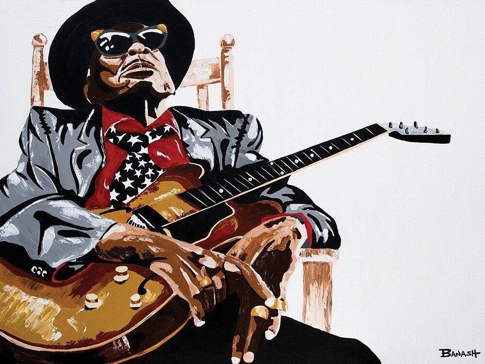 DELTA BLUES NO. 6 | SIGNED MATTED PRINT | ACRYLIC PAINTING | 3:4 RATIO