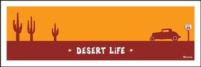 DESERT LIFE . FORD HOT ROD . CACTUS | LOOSE PRINT | ILLUSTRATION | 1:3 RATIO